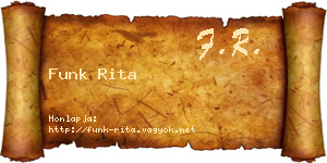 Funk Rita névjegykártya