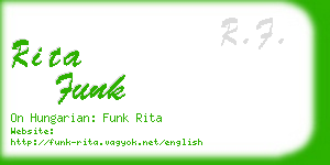 rita funk business card